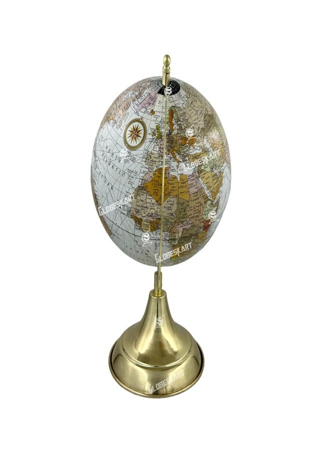Globeskart Ruff Off white Antique Globe/World Globe/Home Decor/Gift Item/Political Globe/Educational Globe / 8 inches - Image 1